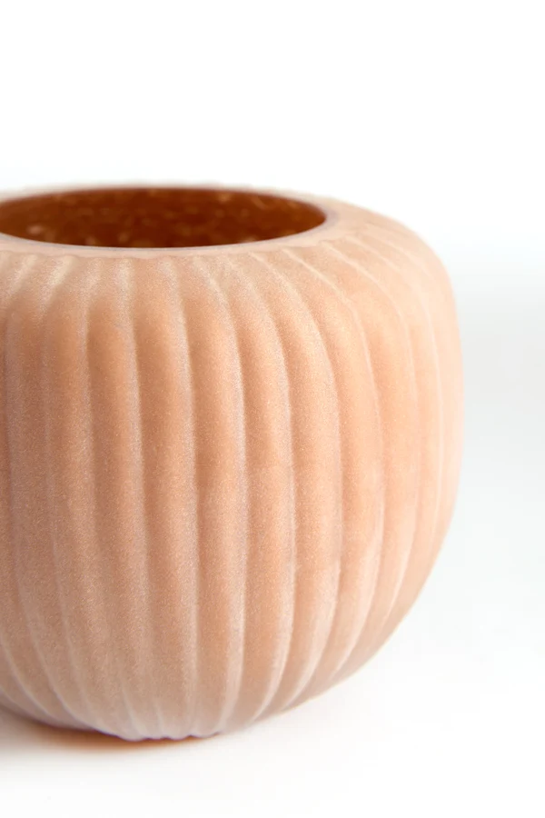 Tealight 11x9 cm OPALINE glass matt orange