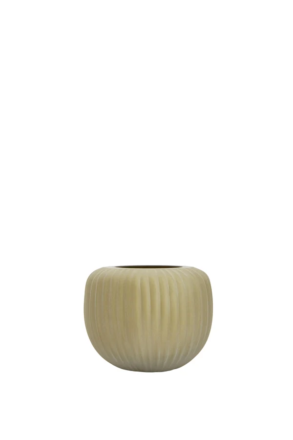 Tealight 11x9 cm OPALINE glass matt olive green