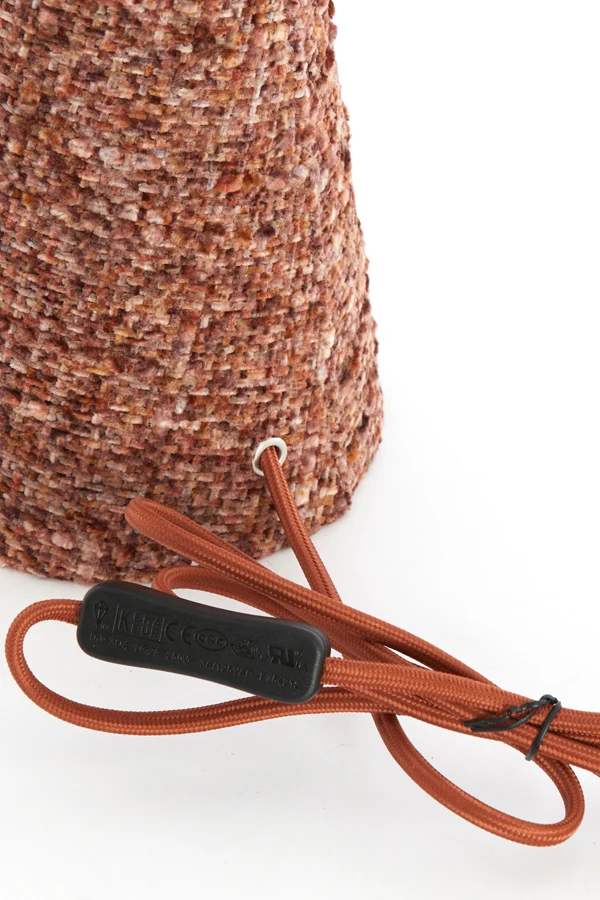 Table lamp 20x58 cm MICKY bouclÃ© burgundy