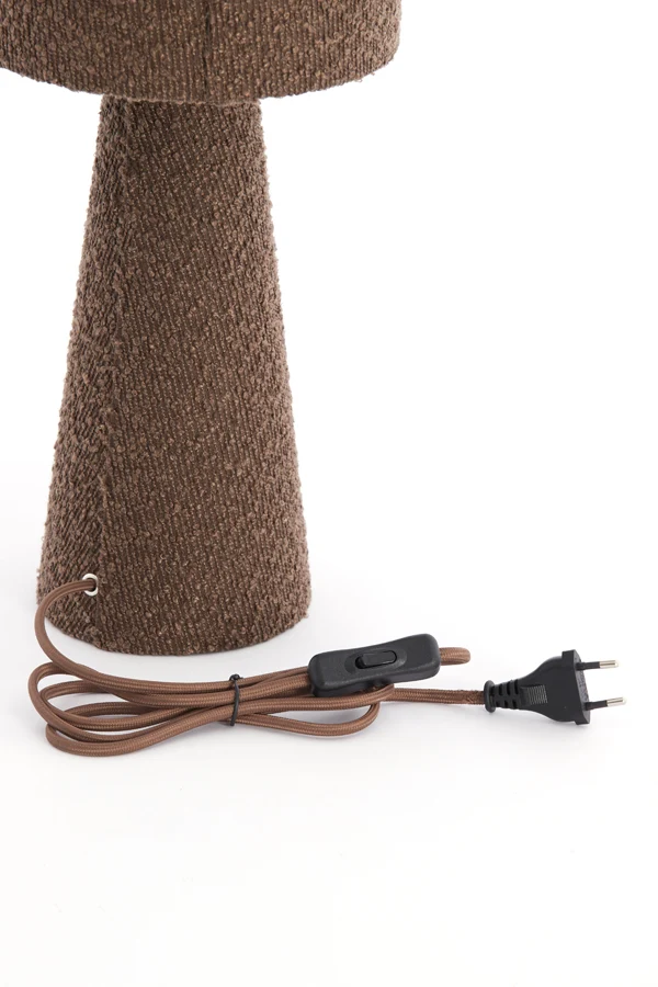 Table lamp 20x58 cm MICKY bouclé brown