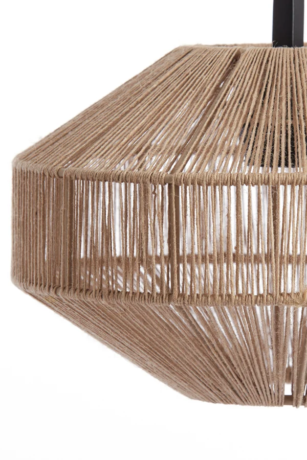 Table lamp 26x60 cm LYRA natural+matt black