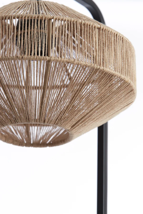 Table lamp 26x60 cm LYRA natural+matt black