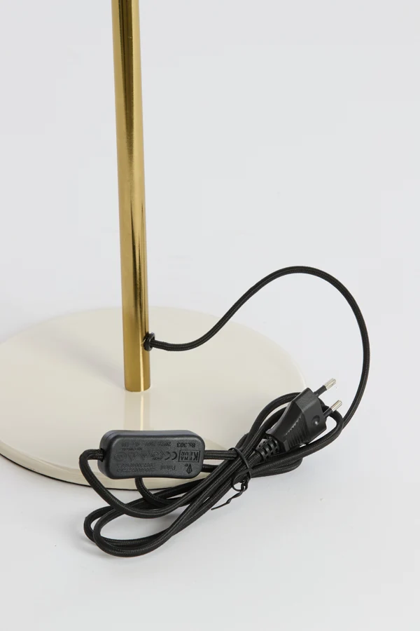 Table lamp 26x47 cm SURIN shiny cream+gold