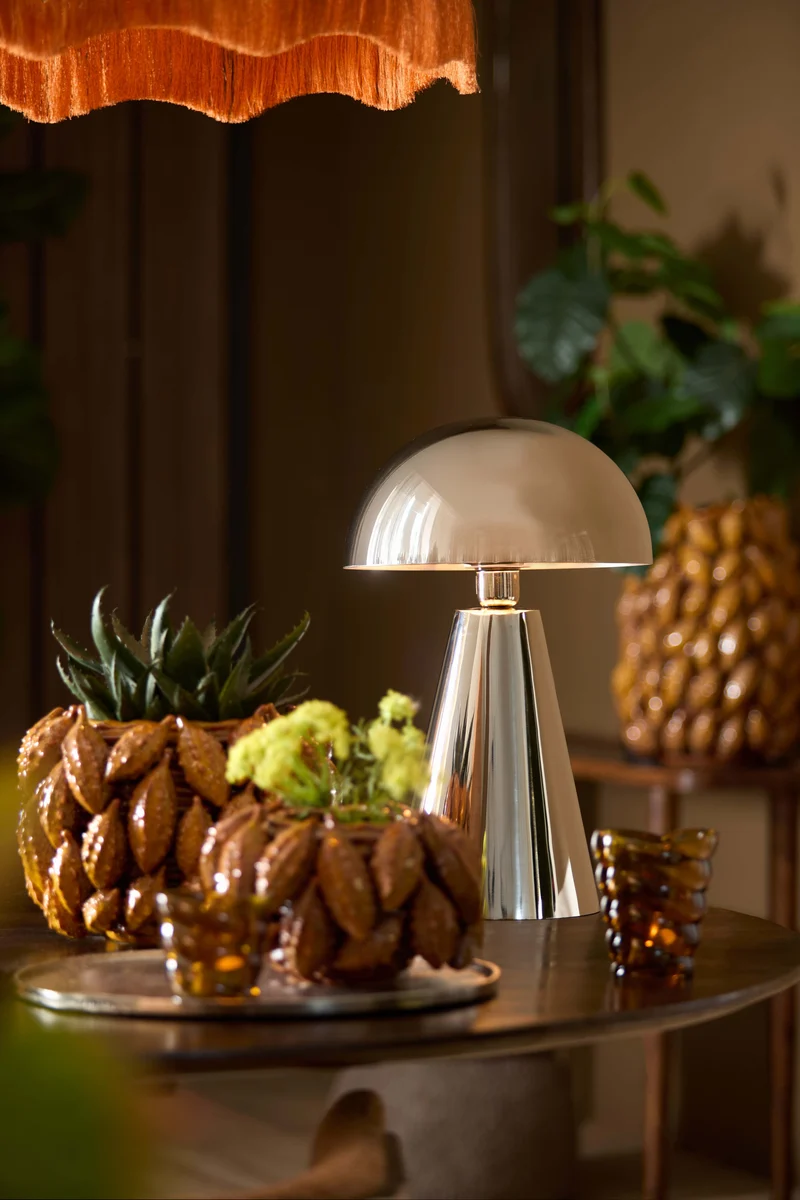 Table lamp 26x41 cm SURRINA shiny nickel