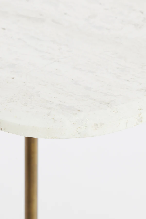 Side table S/2 max 37,5x37,5x54 cm GIA trav white+d brn-brnz