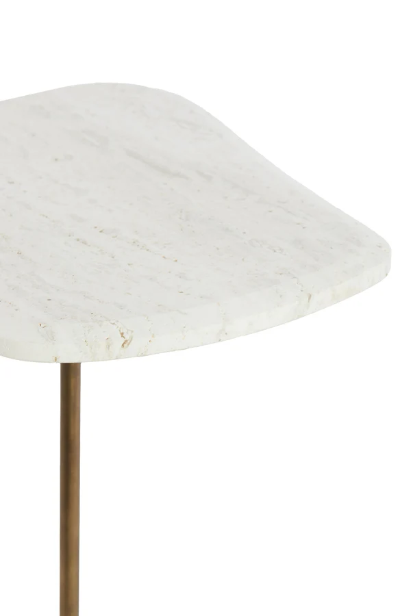 Side table S/2 max 37,5x37,5x54 cm GIA trav white+d brn-brnz