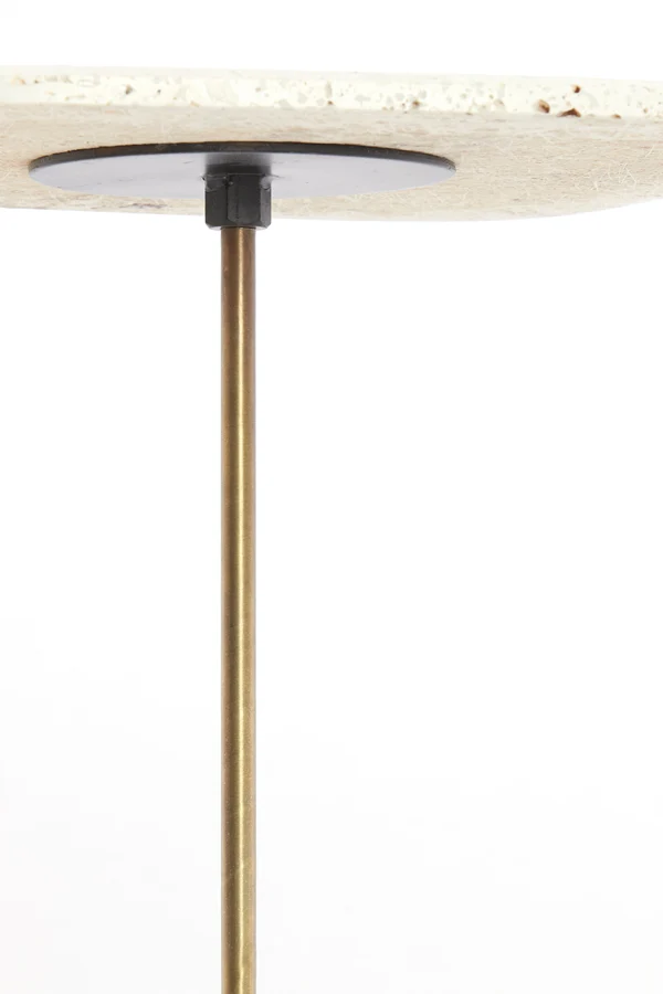 Side table S/2 max 37,5x37,5x54 cm GIA trav white+d brn-brnz