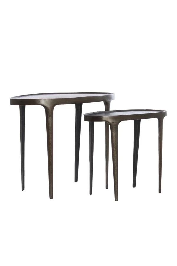 Side table S/2 55x25,5x44+70x33x53 cm ARICA dark brown
