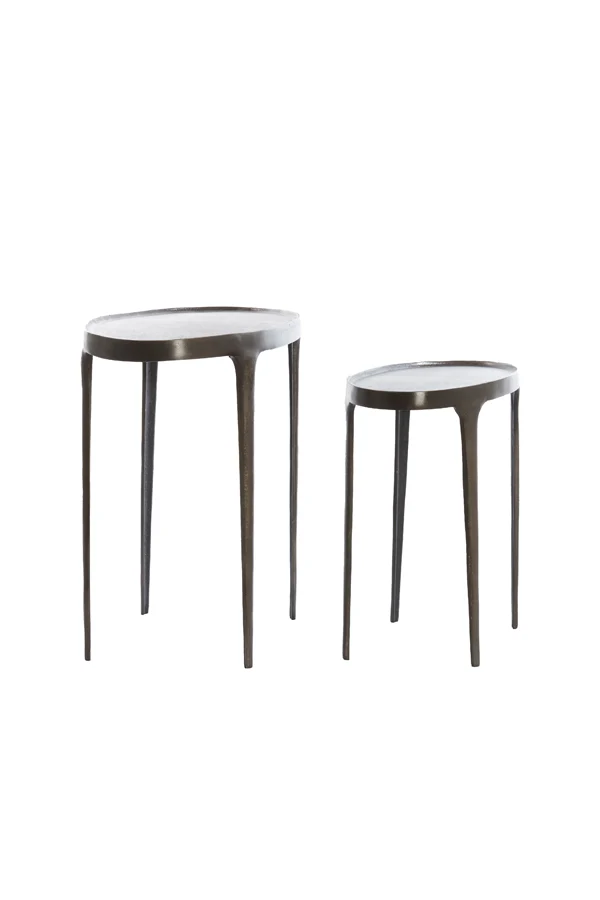 Side table S/2 55x25,5x44+70x33x53 cm ARICA dark brown