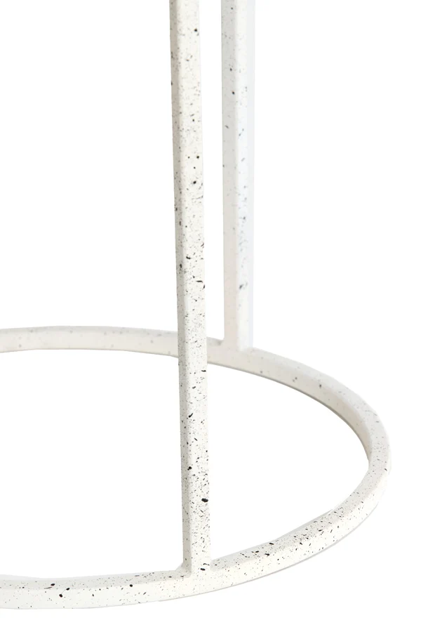 Side table S/2 50x40+52x46 cm SADAR white+lght gry spotted