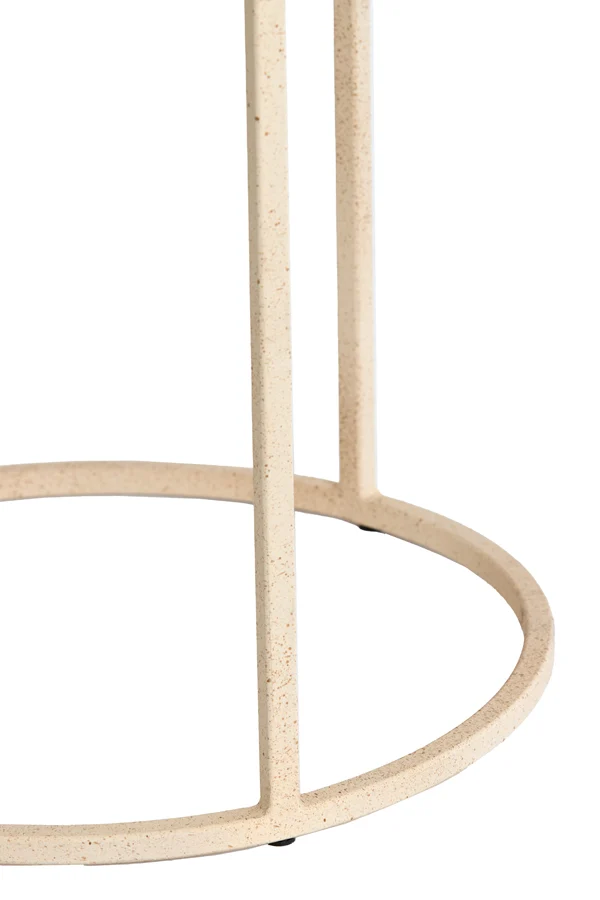 Side table S/2 50x40+52x46 cm SADAR sand+l brown spotted