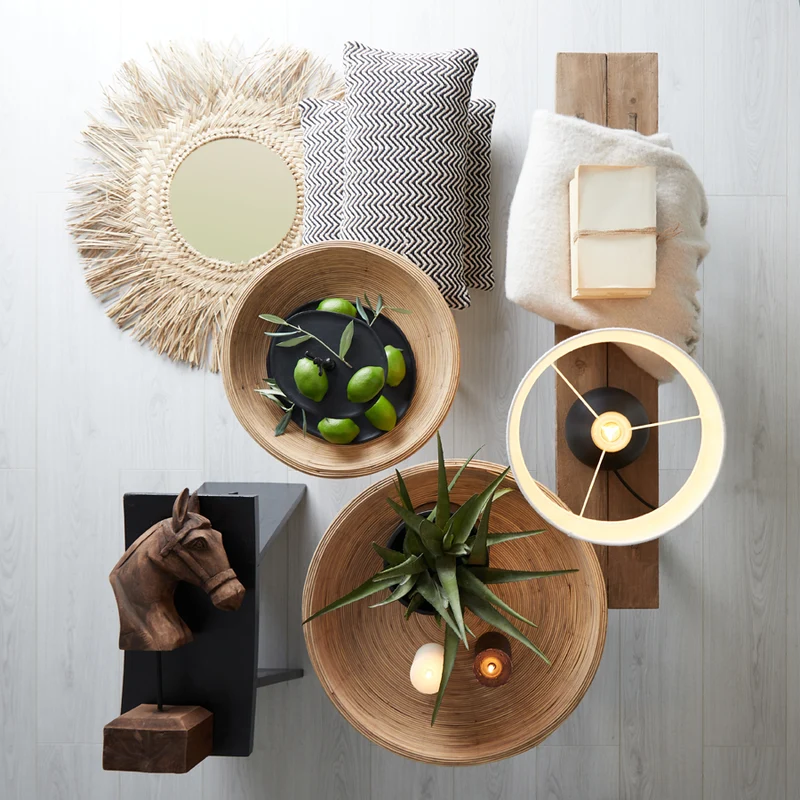 Side table S/2 46x38,5+56x48 cm COLON rattan natural