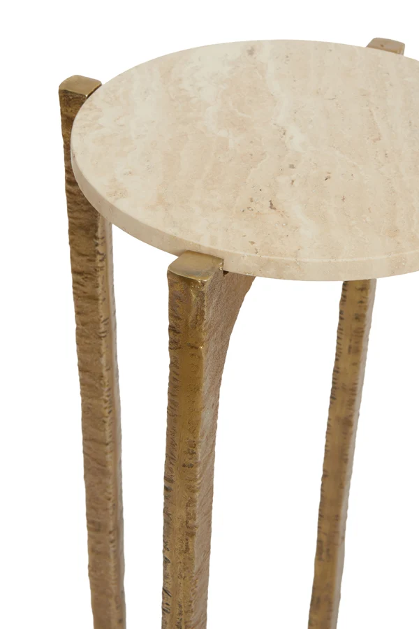 Side table S/2 41x54+45x64 cm KANAE travertine sand+ant br