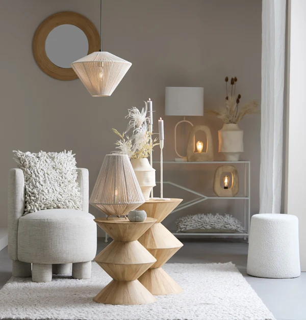 Table lamp 33x10x40 cm KELAFO wood matt natural