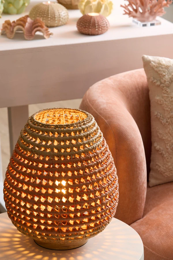 Table lamp 32x34,5 cm KALIPA rattan natural+terra
