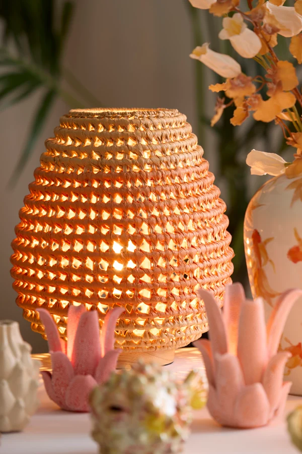 Table lamp 32x34,5 cm KALIPA rattan natural+terra