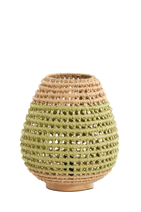 Table lamp 32x34,5 cm KALIPA rattan natural+green