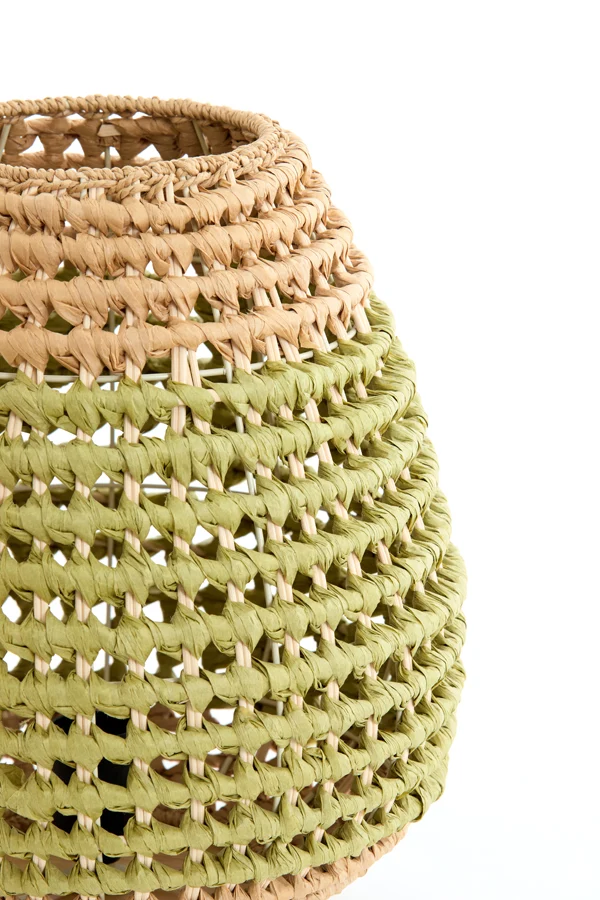 Table lamp 32x34,5 cm KALIPA rattan natural+green