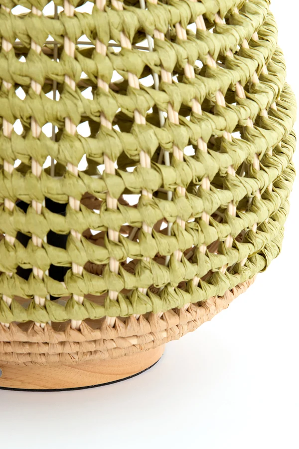 Table lamp 32x34,5 cm KALIPA rattan natural+green