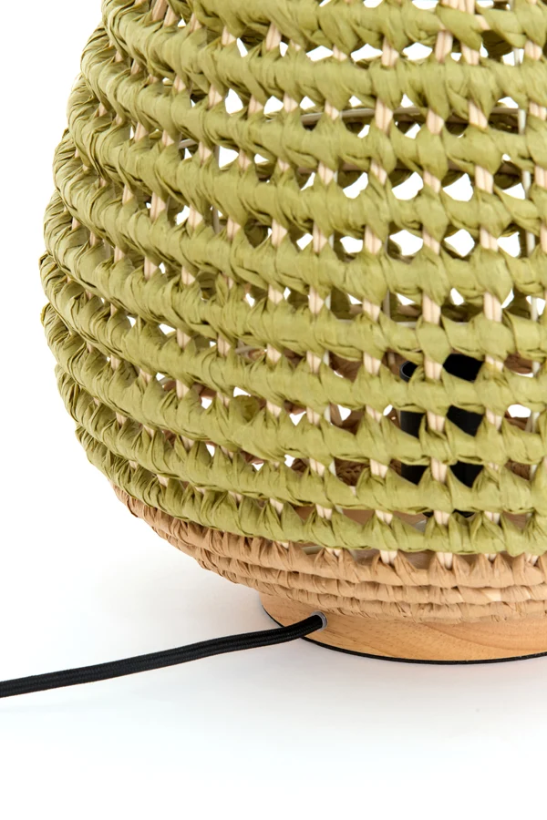 Table lamp 32x34,5 cm KALIPA rattan natural+green