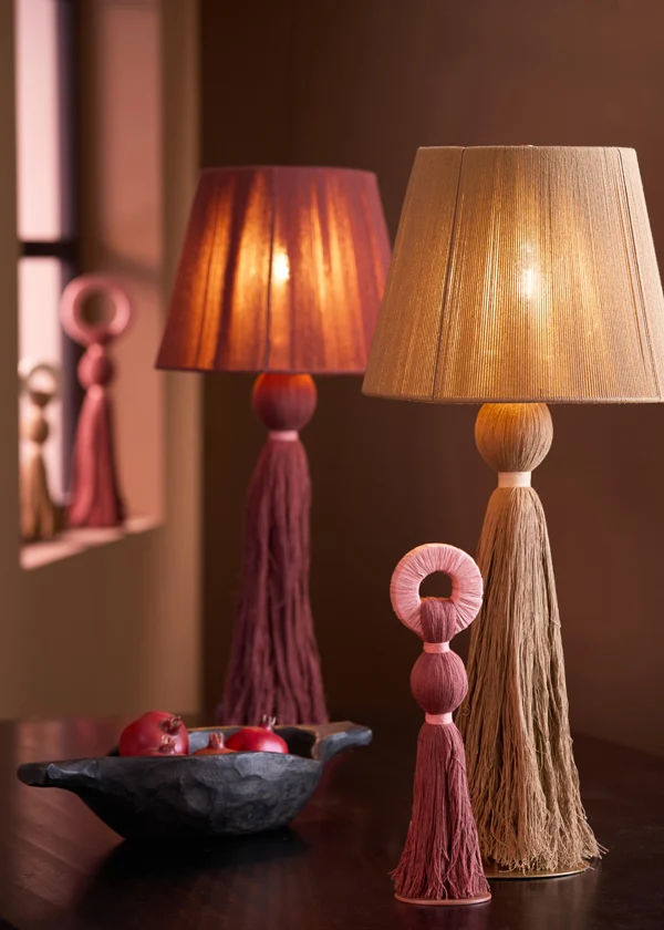 Table lamp 31x70 cm ESPINO cream+natural