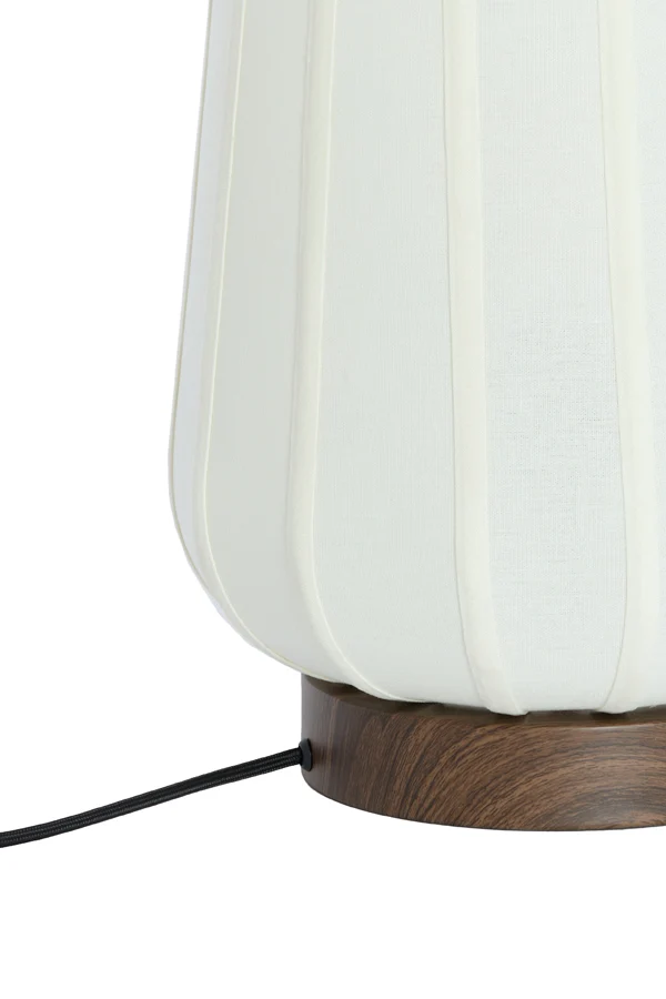 Table lamp 20x29 cm BIBIA wood print dark brown+white