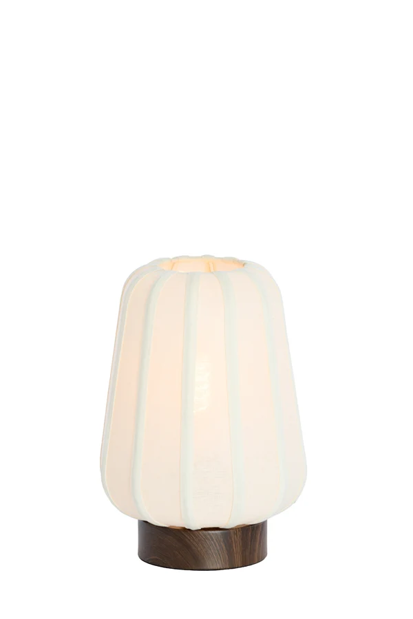 Table lamp 20x29 cm BIBIA wood print dark brown+white