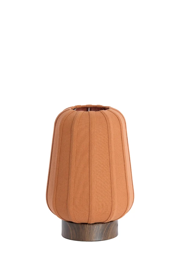 Table lamp 20x29 cm BIBIA wood print dark brown+terra