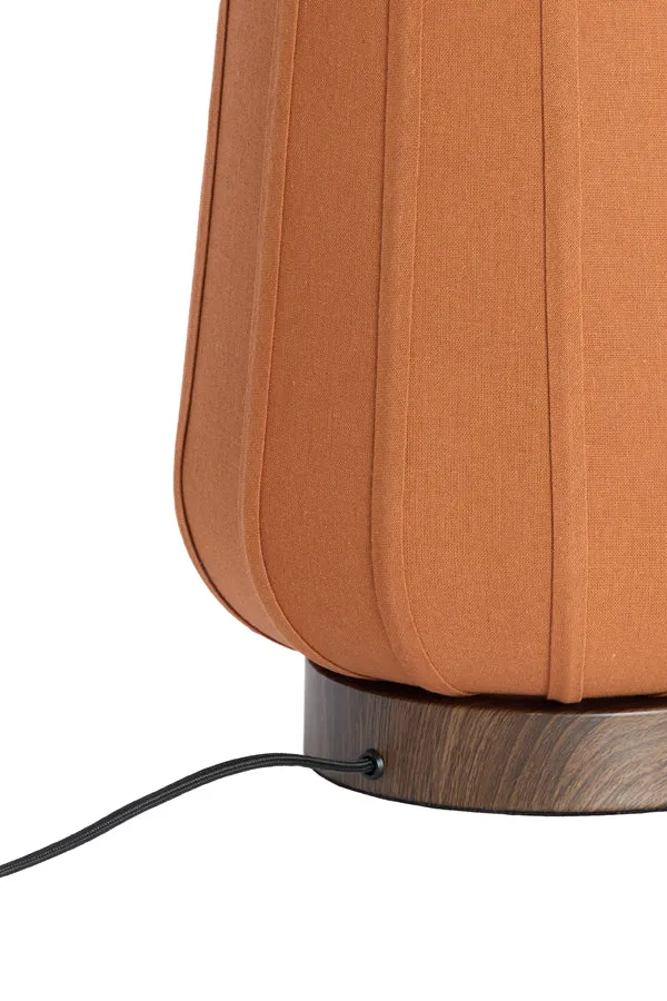Table lamp 20x29 cm BIBIA wood print dark brown+terra