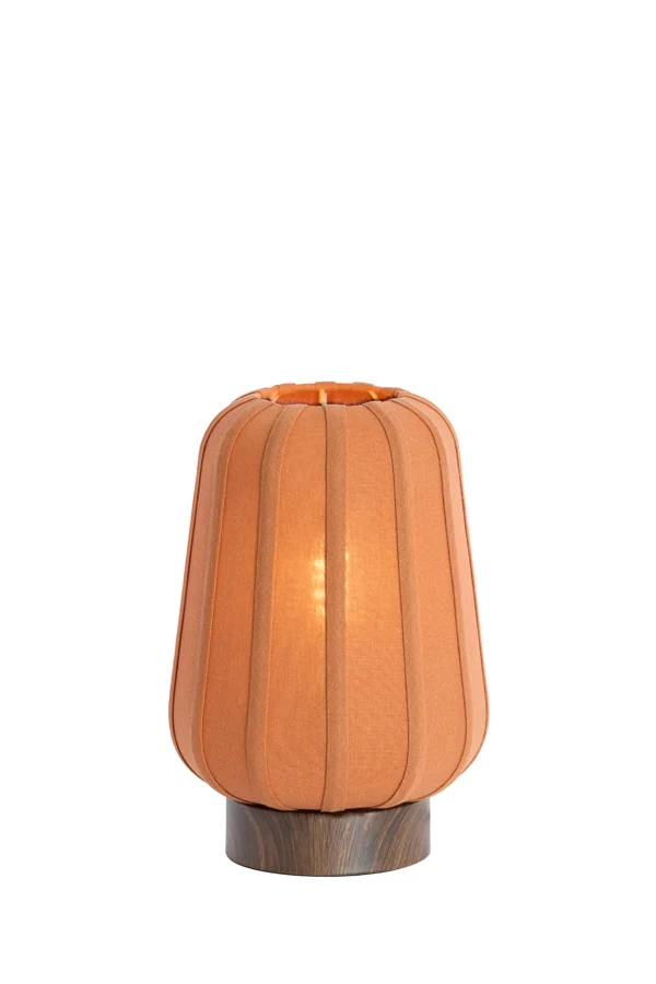 Table lamp 20x29 cm BIBIA wood print dark brown+terra