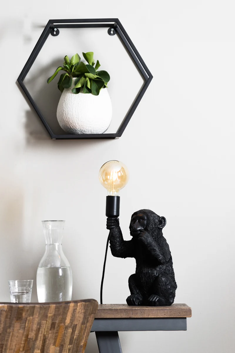 Table lamp 20x19,5x34 cm MONKEY black