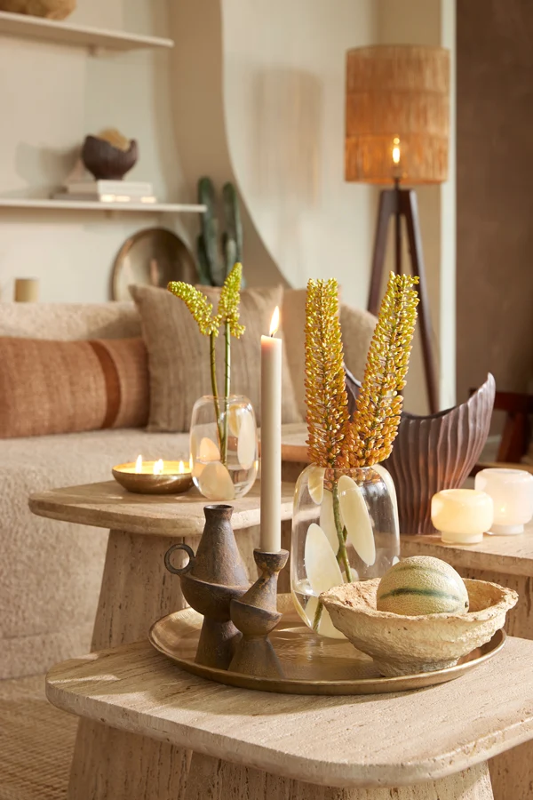 Tealight 10x10,5 cm SOLVAY glass yellow