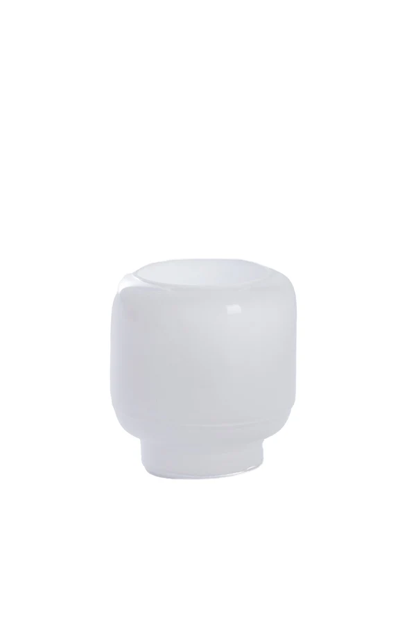 Tealight 10x10,5 cm SOLVAY glass white