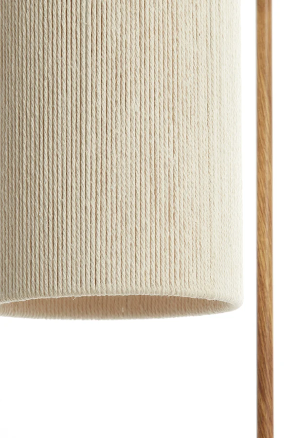 Table lamp 26x20x59,5 cm DONIO wood print natural+rope cream