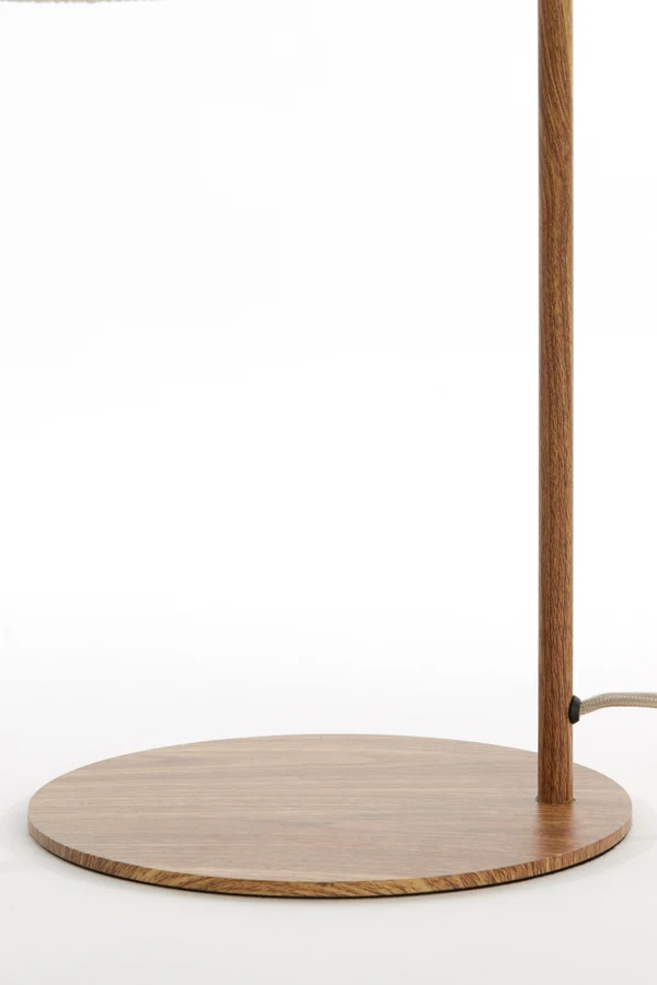 Table lamp 26x20x59,5 cm DONIO wood print natural+rope cream