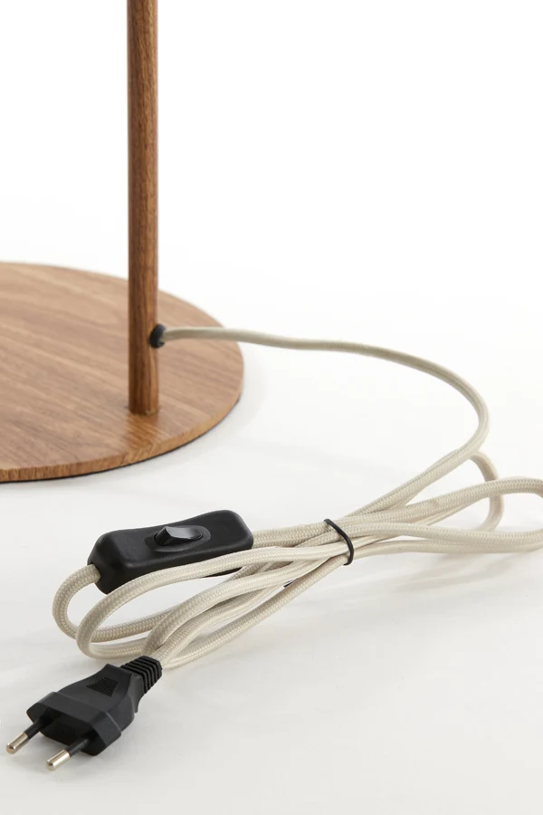 Table lamp 26x20x59,5 cm DONIO wood print natural+rope cream