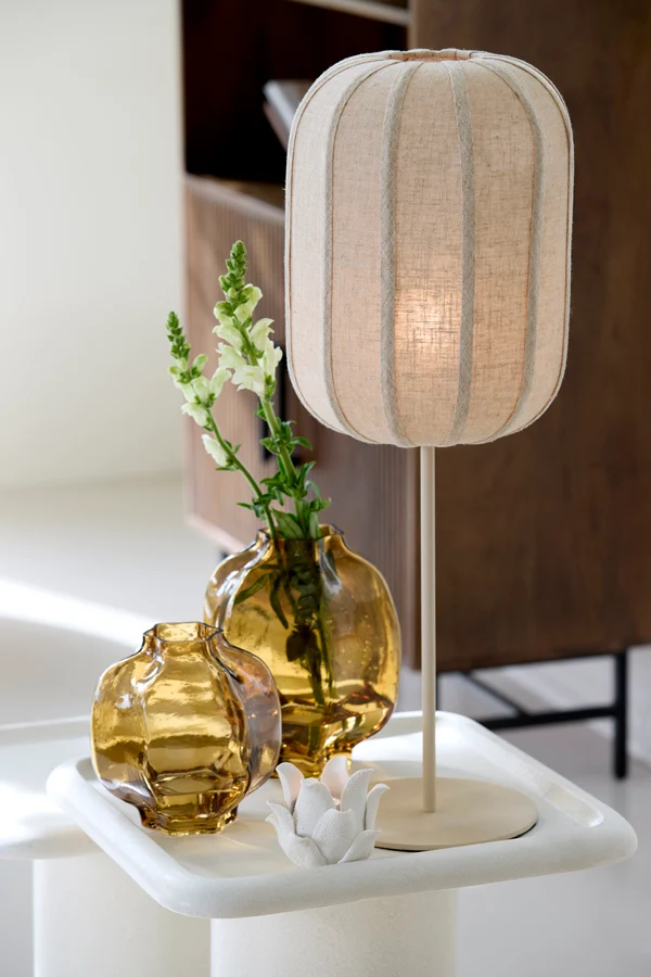 Table lamp 25x70 cm SOLUNE natural+cream