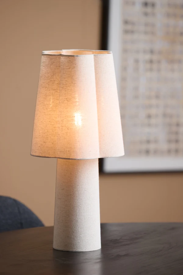 Table lamp 25x50 cm MUSABY linen natural