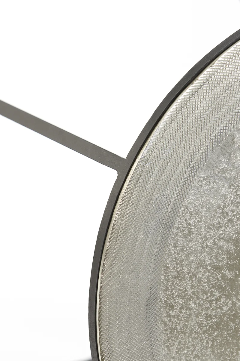 Side table S/2 41x46+49x52 cm TALCA raw nickel