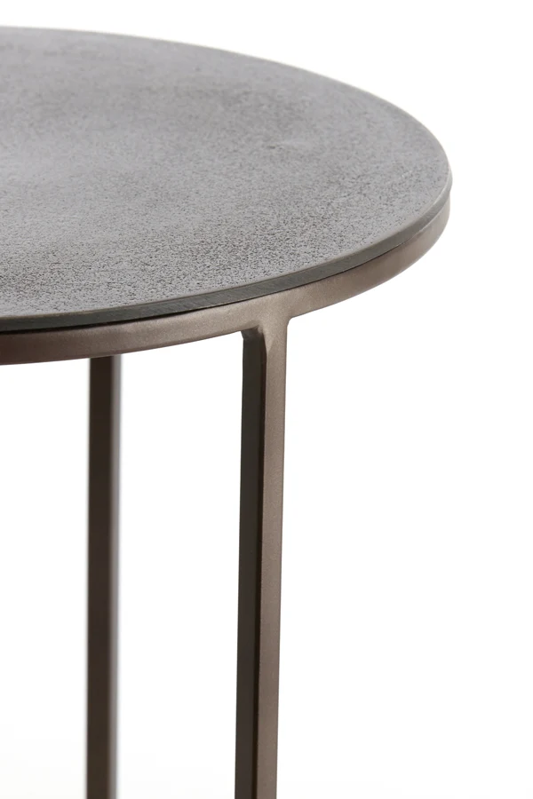 Side table S/2 41x46+49x52 cm TALCA dark brown