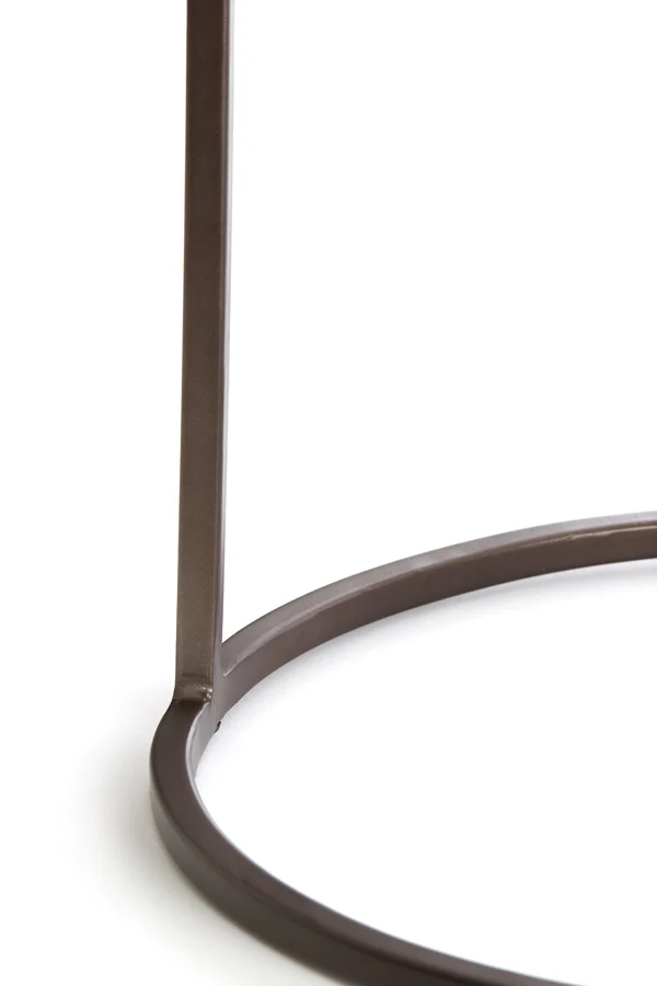 Side table S/2 41x46+49x52 cm TALCA dark brown