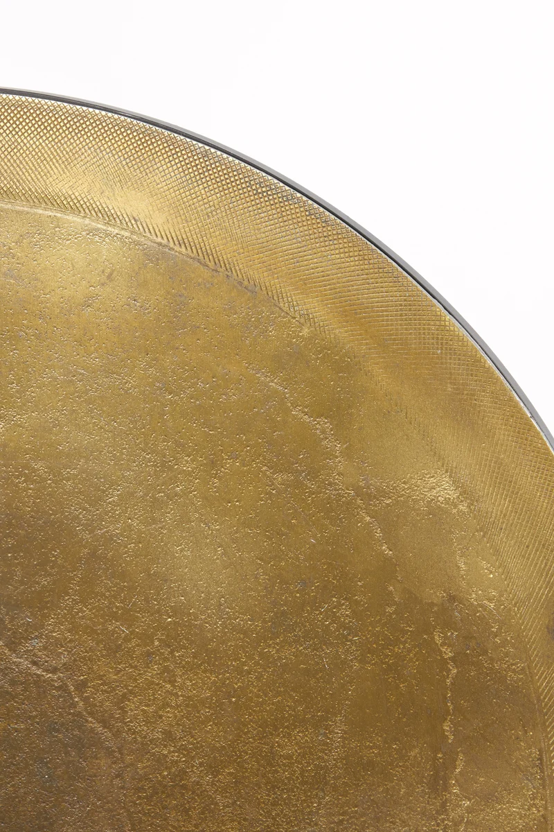 Side table S/2 41x46+49x52 cm TALCA ant copper+brnz edge