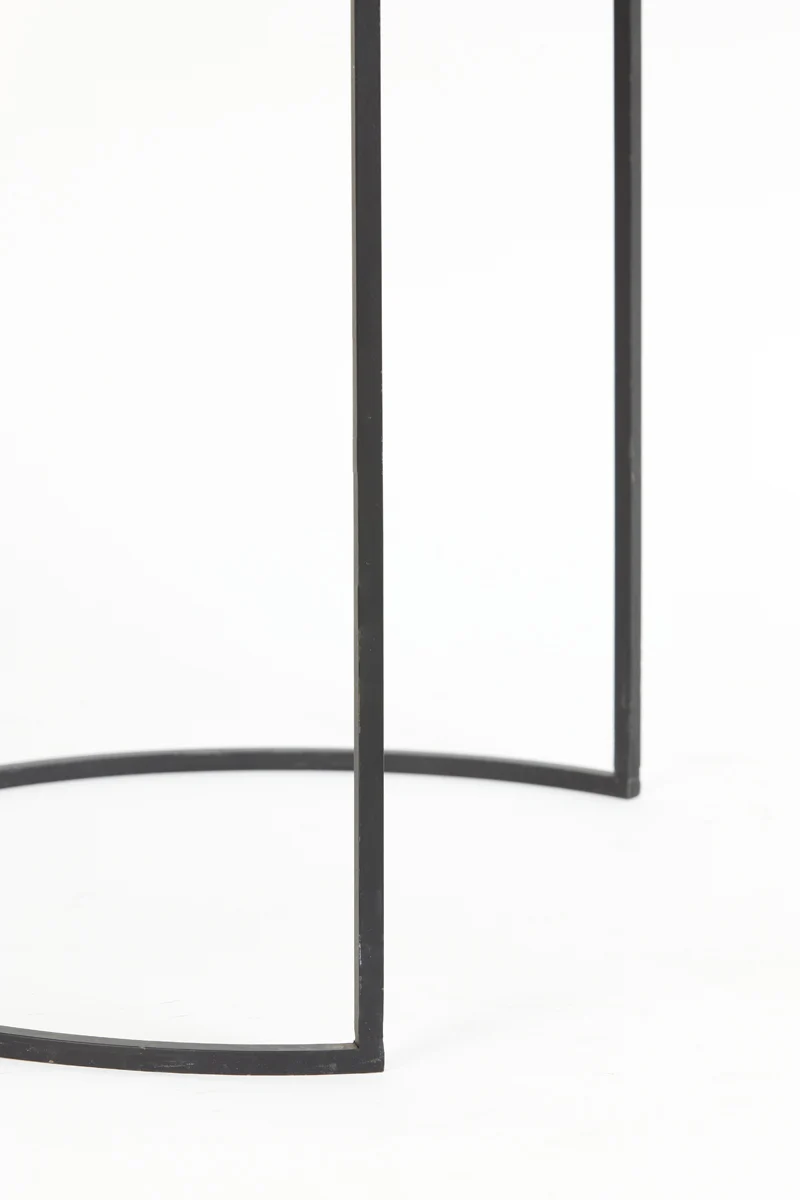 Side table S/2 41x46+49x52 cm TALCA ant copper+brnz edge