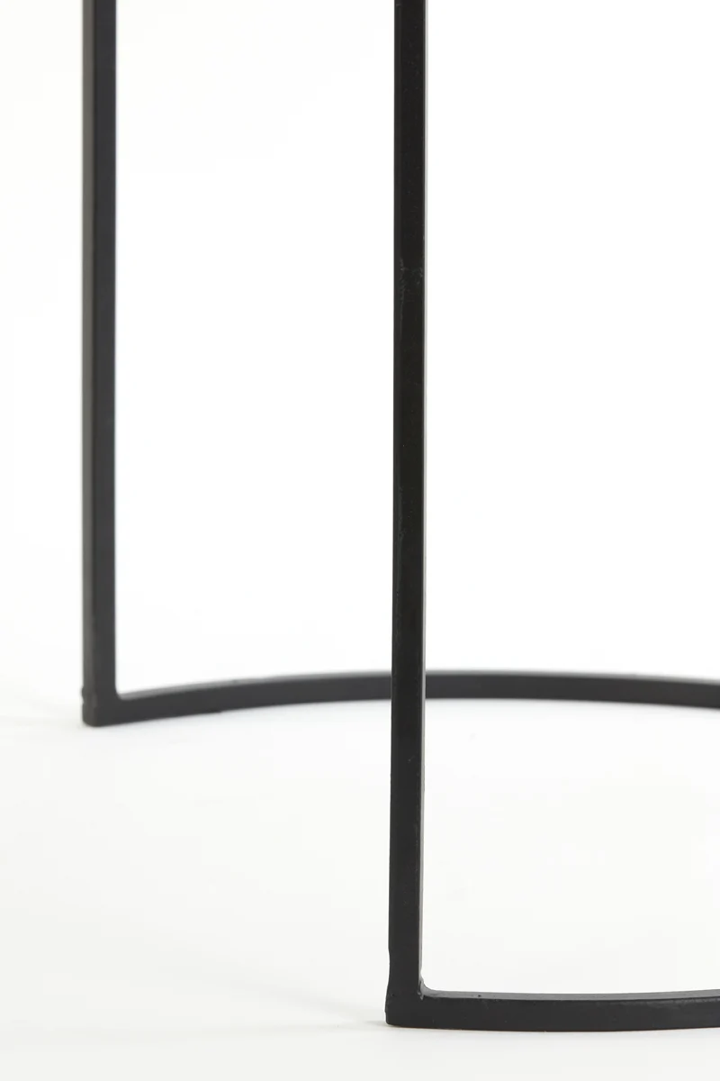 Side table S/2 41x46+49x52 cm TALCA ant copper+brnz circ