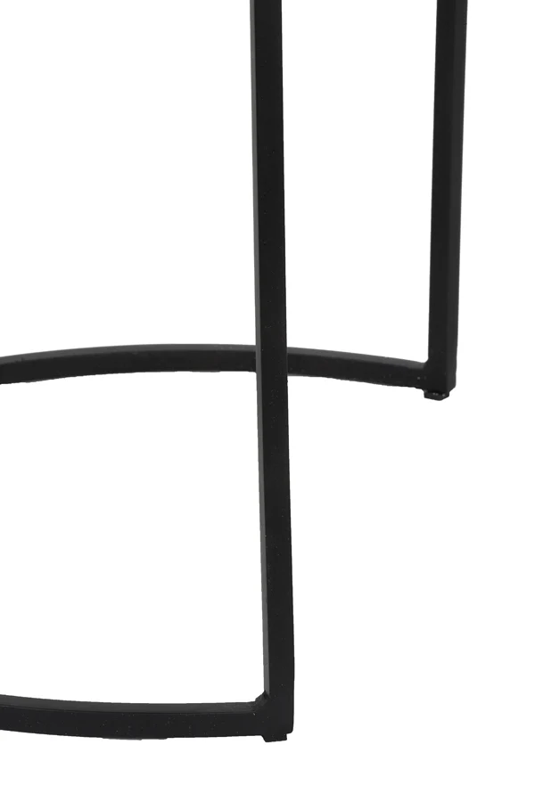 Side table S/2 41x46+49x52 cm RENGO texture antique bronze
