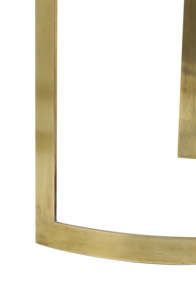 Side table S/2 41x46+49x52 cm PERLATO marble whte+ant brnz