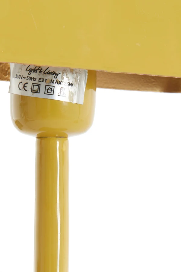 Table lamp 20x10x36 cm ELENIE shiny ocher yellow
