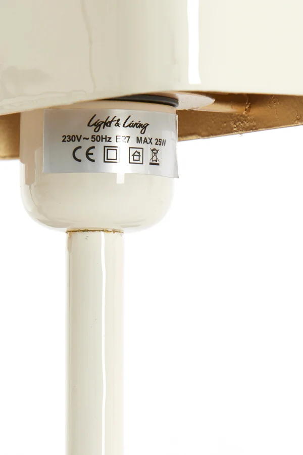 Table lamp 20x10x36 cm ELENIE shiny cream