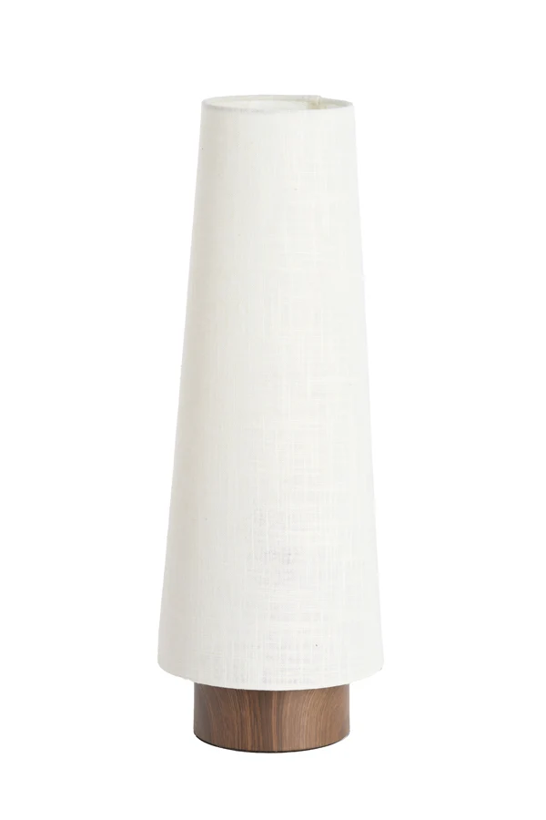 Table lamp 19x52,5 cm HOWIE wood print dark brown+cream