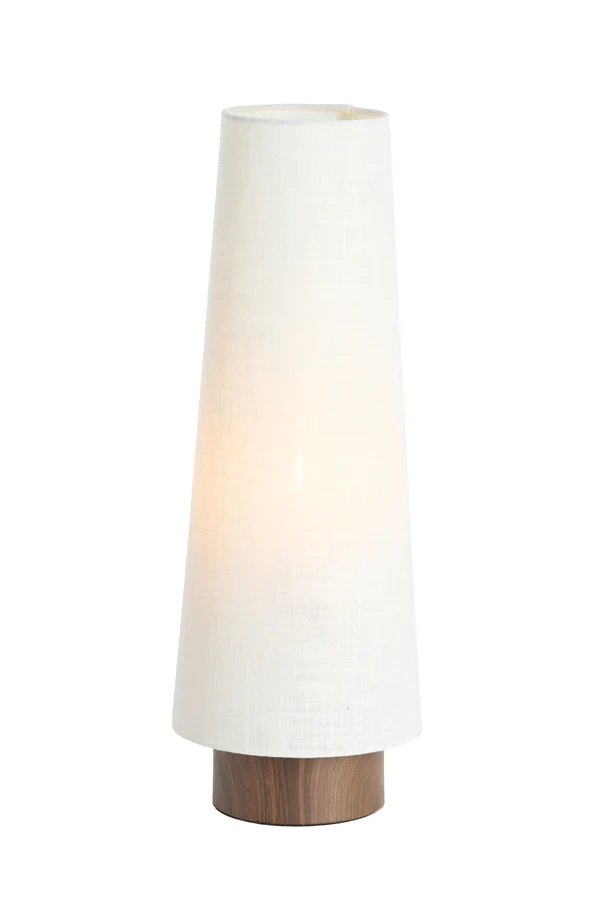 Table lamp 19x52,5 cm HOWIE wood print dark brown+cream
